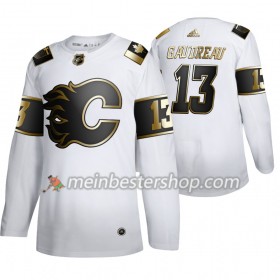 Calgary Flames Johnny Gaudreau 13 Adidas 2019-2020 Golden Edition Weiß Trikot Authentic - Herren
